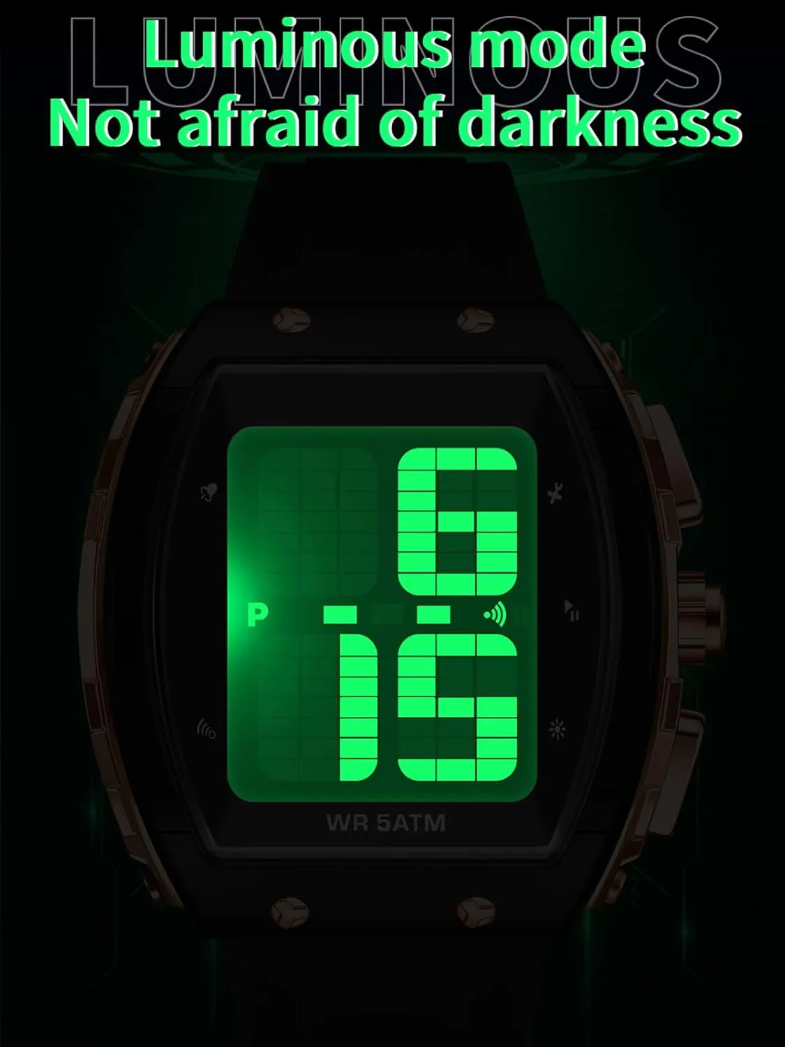 Read Big Face Wrist Watch Waterproof Sport Outdoor Electronic Elders Wristwatch with LED Stopwatch Alarm Relojes para Hombres findtime Watch for Elderly Men Talking Seniors coal abysmal Digital Watches Easy to 