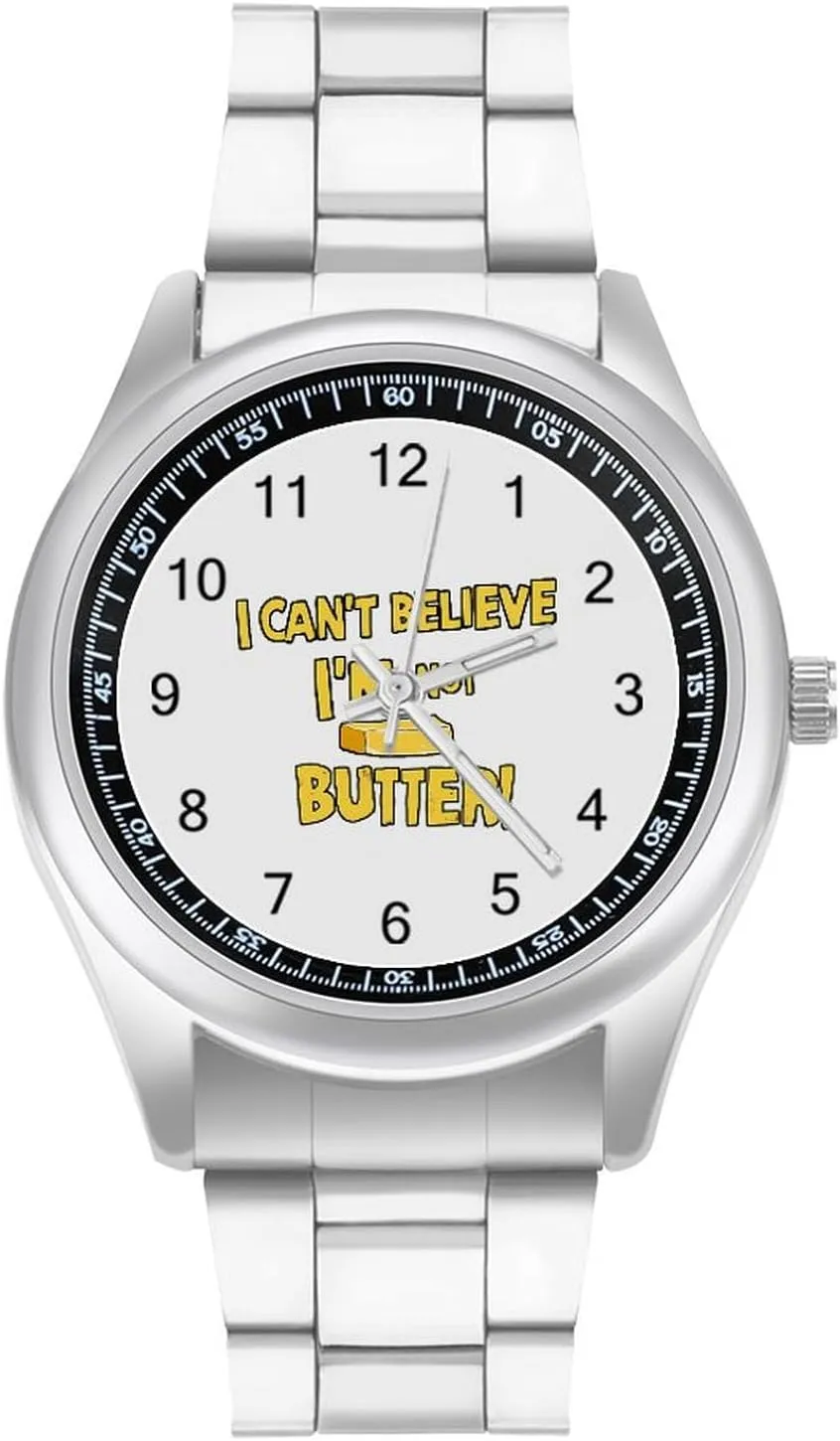 Reader Work Casual Watch I Can't Believe I'm Not Butter! Stainless Steel Strap maintenance interact gene pollution generalization Simple Business Watches for Men Easy 