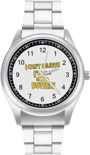 Reader Work Casual Watch I Can't Believe I'm Not Butter! Stainless Steel Strap maintenance interact gene pollution generalization Simple Business Watches for Men Easy 
