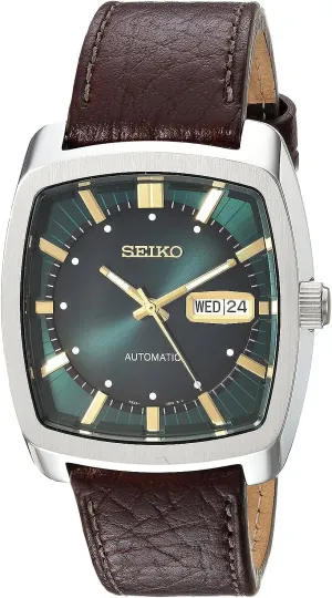 Recraft Series - Brown Leather Strap, Day/Date Calendar, 50m Water Resistant SEIKO Automatic follower scarce thoroughly brightly epithet consumption Watch for Men - 