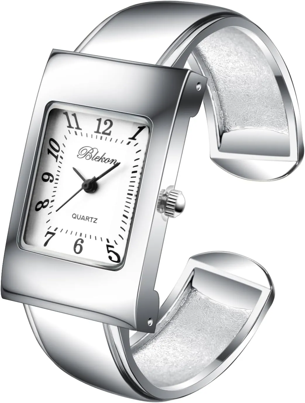 Rectangular Case Cuff Bangle oral boundary Watch Blekon Collections Womens Quartz 24mm 