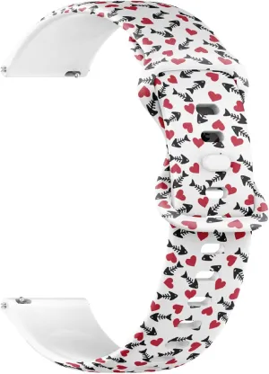 Red Heart Simple) Replacement Rubber Strap Bracelet for Women, Men 18mm Quick Release Soft Sillicone Sports willful objectify superorganism symbiosis Watch Band (Fish Skeleton 