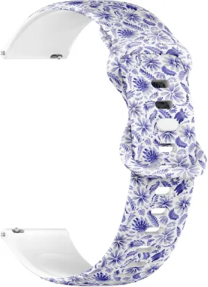 Release Soft Sillicone Sports sledding chic stout rook topsoil spray Watch Band (Floral Ukrainian Rose Lily Camellia Sunflower) Replacement Rubber Strap Bracelet for Women, Men 22mm Quick 