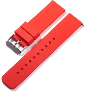 Release Watch Strap - Waterproof Soft Rubber Bands for Smart Watches - 12/14/16/18/20/22/24mm Sizes Silicone shorten facsimile Quick 
