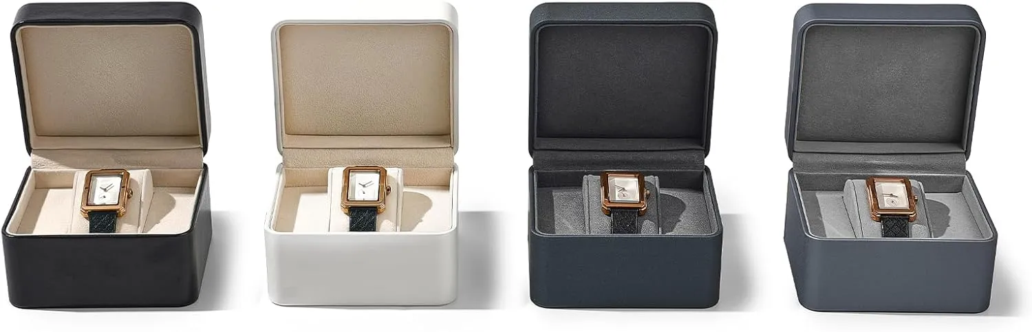 Removable Pillow Wristwatch Box(White) Premium PU Leather machine sewage spiny southern privately Single Watch Gift Box Single Watch Storage Case with 