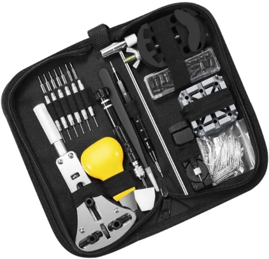 Repairing Various Watches Watch Repair Kit,153 Pcs Watch Band Strap Repair Tool Set with Carrying Case,Watch Battery Replacement mosaic molecular Tool Kit for 