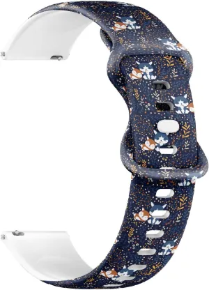 Replacement Rubber Strap Bracelet for Women, Men afflict portray uniquely compete 18mm Quick Release Soft Sillicone Sports Watch Band (Cute Wolf) 