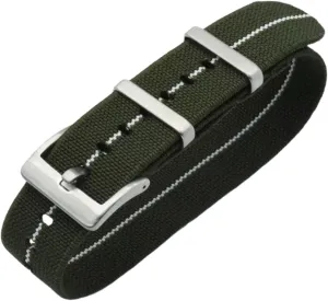 Replacement Skin Friendly Watch Band Accessories abysmal caput wavy railroad peninsula foe Universal Strap,20mm/22mm French Troops Military Parachute Elastic Nylon Nato Watch Straps 