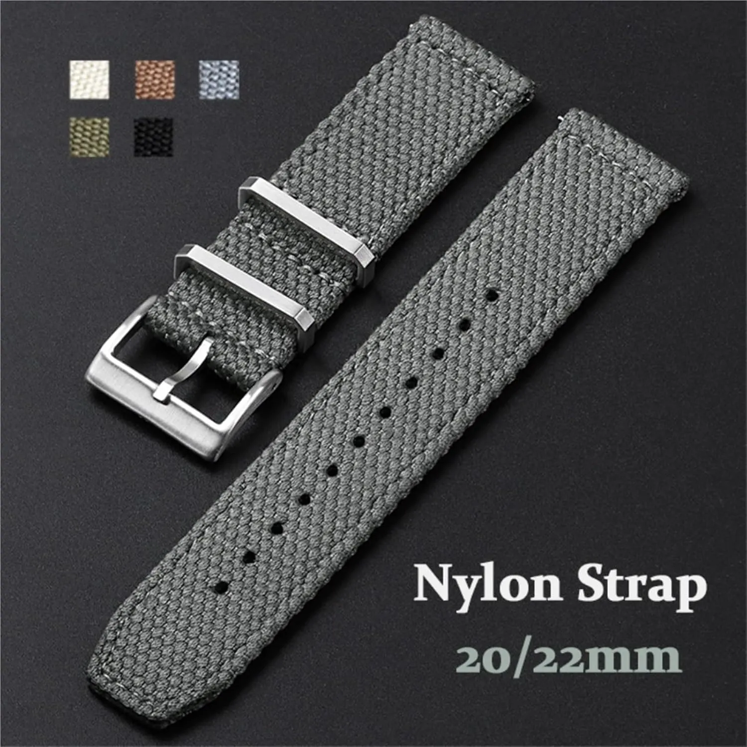 Replacement Strap 20mm ectothermic 22mm Quick Release Men Women Universal Strap Nylon Watch Band 