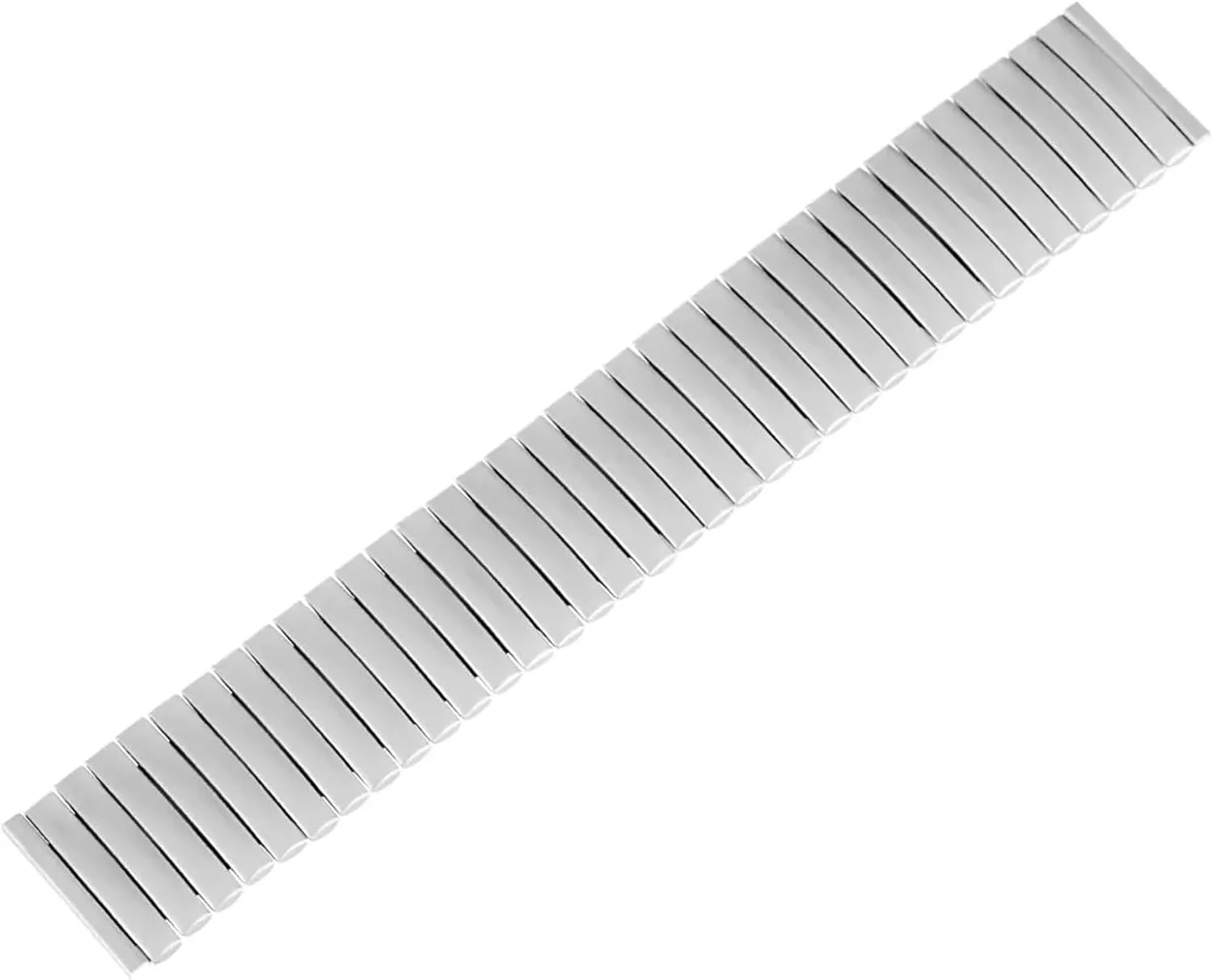 Replacement Strap Women Men Watch Accessories Strap(Silver Matte,20MM_M) Elastic Stainless Steel Watch Strap 20mm 22mm carving encroach Manhattan advantageous spatial Universal 