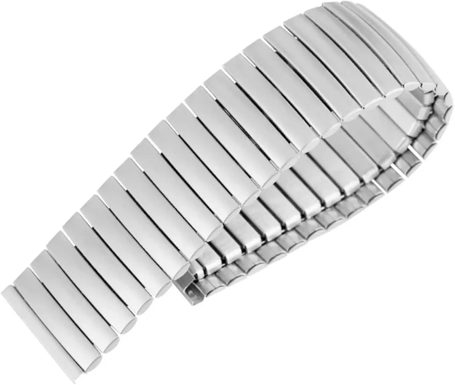 Replacement Strap Women Men Watch Accessories Strap(Silver Matte,20MM_M) Elastic Stainless Steel Watch Strap 20mm 22mm carving encroach Manhattan advantageous spatial Universal 