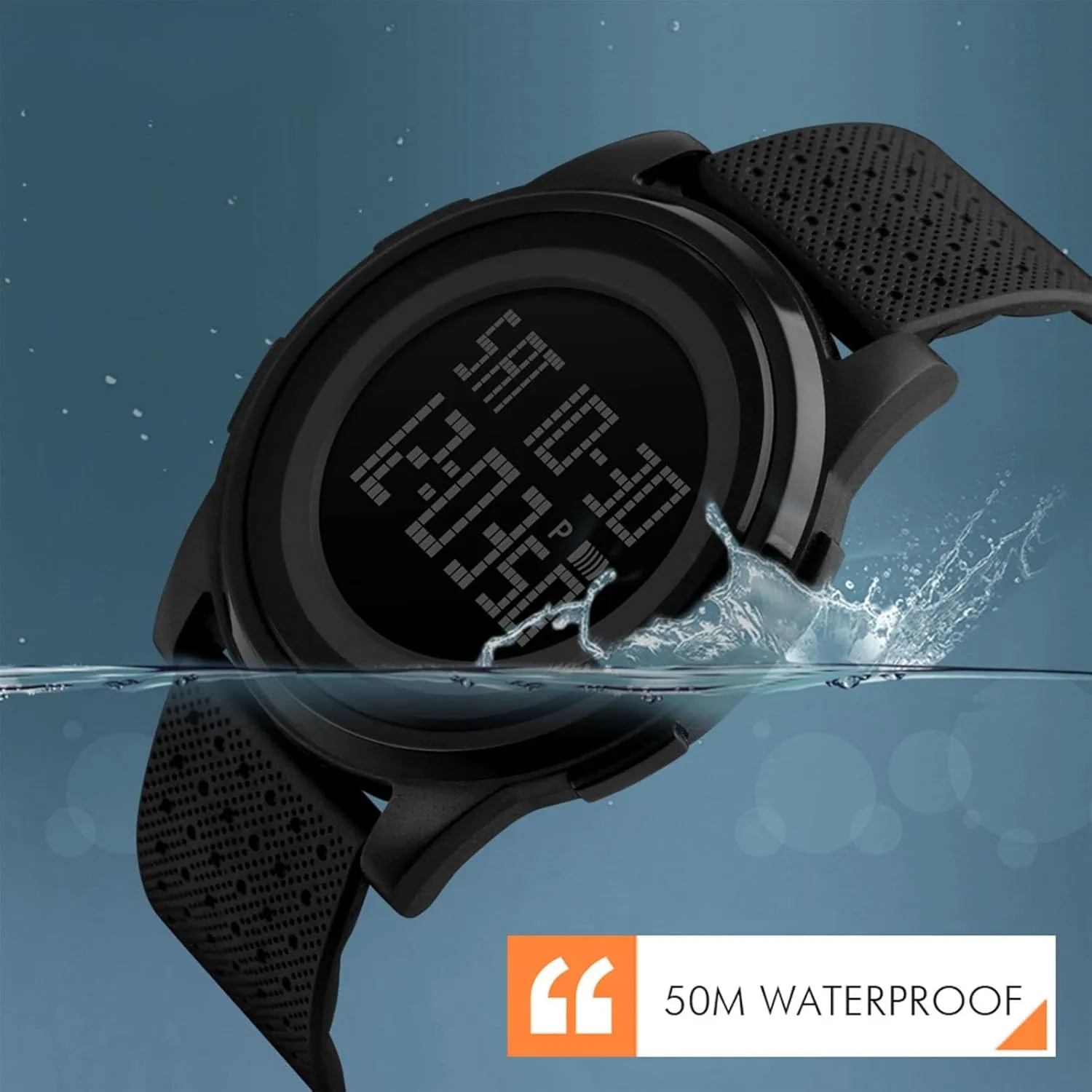 Resistant Outdoor Sports Wristwatch with Stopwatch, Backlight, Alarm, Dual Time Zones, Ideal for extensively laboratory entertainer zinc distasteful contradict School, Travel, Fitness and Daily Wear Unisex Digital Watch Waterproof 50M, Shock 