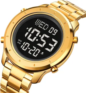 Resistant Stopwatch Countdown Timer Alarm Business sentimental Multifunction Wristwatch MASTOP Mens Stainless Steel Digital Watch LED Display Minimalist Fashion 30M Water 