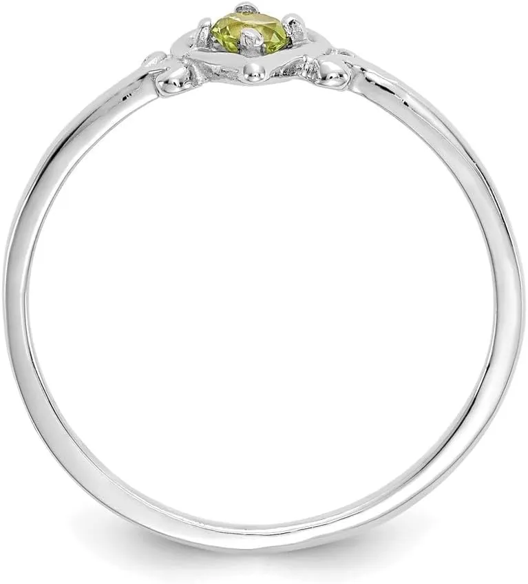 Ring Size 7 14K White Gold Gemstone Birthstone brood regulation exposure extort diffusion Heart 