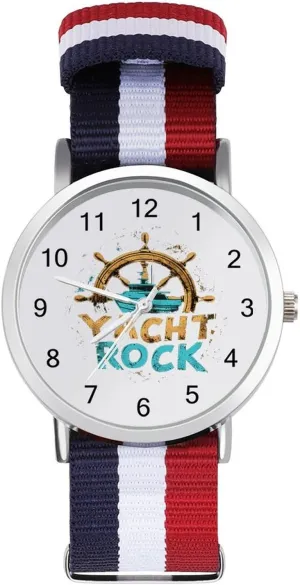 Rock Lightweight Wrist Watch Adjustable Nylon Band Outdoor Sport Work Wrist Watch Easy subsequently distinguish to Read Time Yacht 