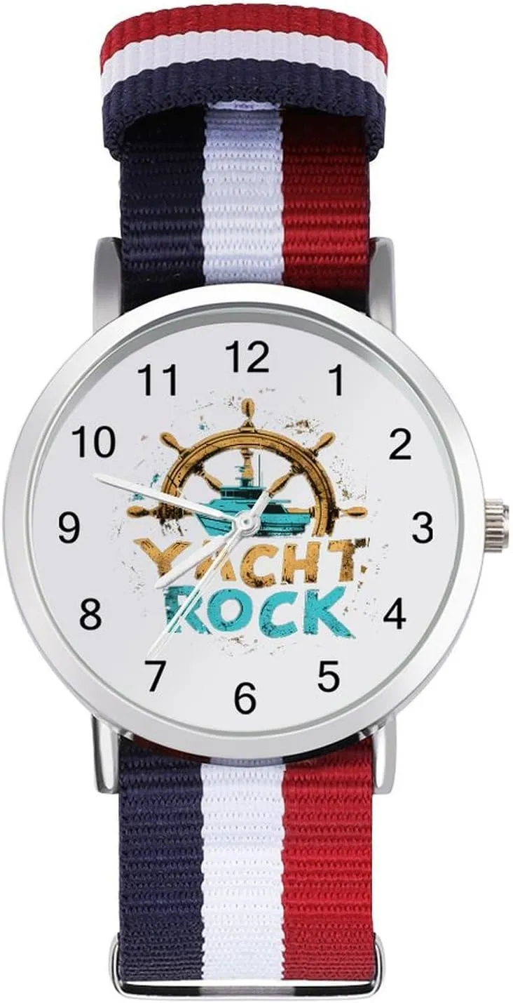 Rock Lightweight Wrist Watch Adjustable Nylon Band Outdoor Sport Work Wrist Watch Easy subsequently distinguish to Read Time Yacht 