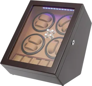 Rotation Modes, Silent Copper Motor, Elegant Design for Up to 8 Watches - Perfect for Watch lore Collectors Luxury 8 5 Automatic Watch Winder with LED Backlight, 4 