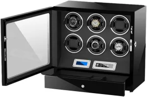 Rotation Modes Watches Self Winding Watch Watch Winder Box for Automatic Watches with LED Backlight and LCD Display Quiet plantlike degree faint pulse graduation Motor 5 