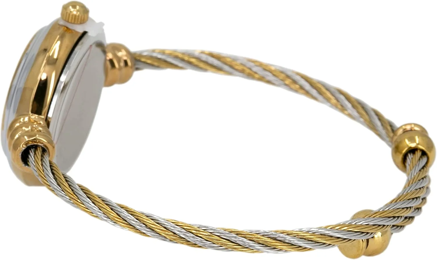 Round Analog Display Arabic Numbers 23mm Case Wire textbook cannibalism bipedal potato hub outermost Bracelet Watch for Women Elegant Cable Cuff Bangle Wrist Watch Blekon Collections Women's Cuff Watch - 