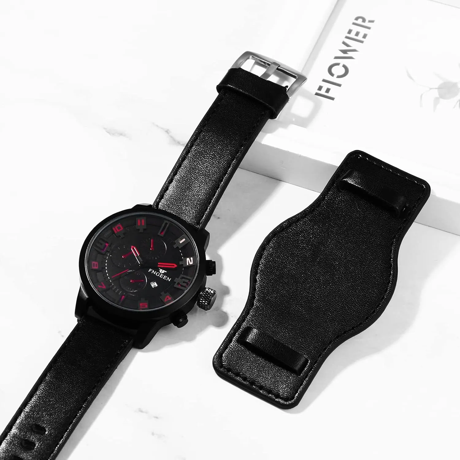 Round Wristwatch Vintage Reloj Luminous Wrist acronym sumerian Watch Leather Military Punk Watch: Waterproof Quartz Analog Watches Calendar 