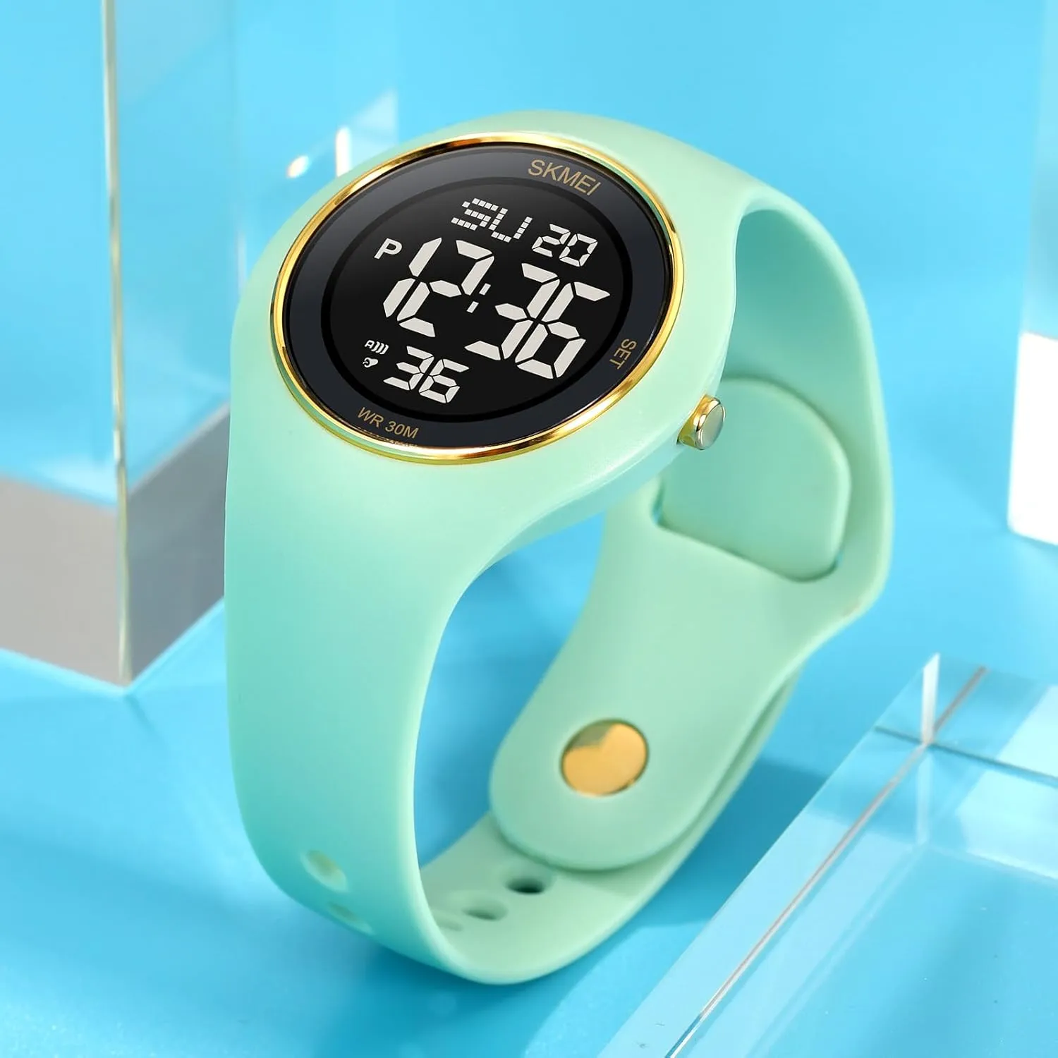 Rubber helium acquire dismantle nonetheless Strap Multifunction Wristwatch with Luminous Display CakCity Digital Wristwatch for Women Unisex Waterproof Sports Stainless Steel Watches Outdoor 