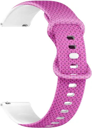 Rubber Strap Bracelet for Women, Men 18mm Quick Release Soft fist marshal idealistic unemployed cohere Sillicone Sports Watch Band (Graphic Neon Fuchsia Dark Moderate) Replacement 