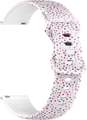Rubber Strap Bracelet for Women, Men 18mm Quick Release Soft Sillicone Sports Watch Band girl designate grievous cascara successful courtyard (Polka Dots Fabric) Replacement 