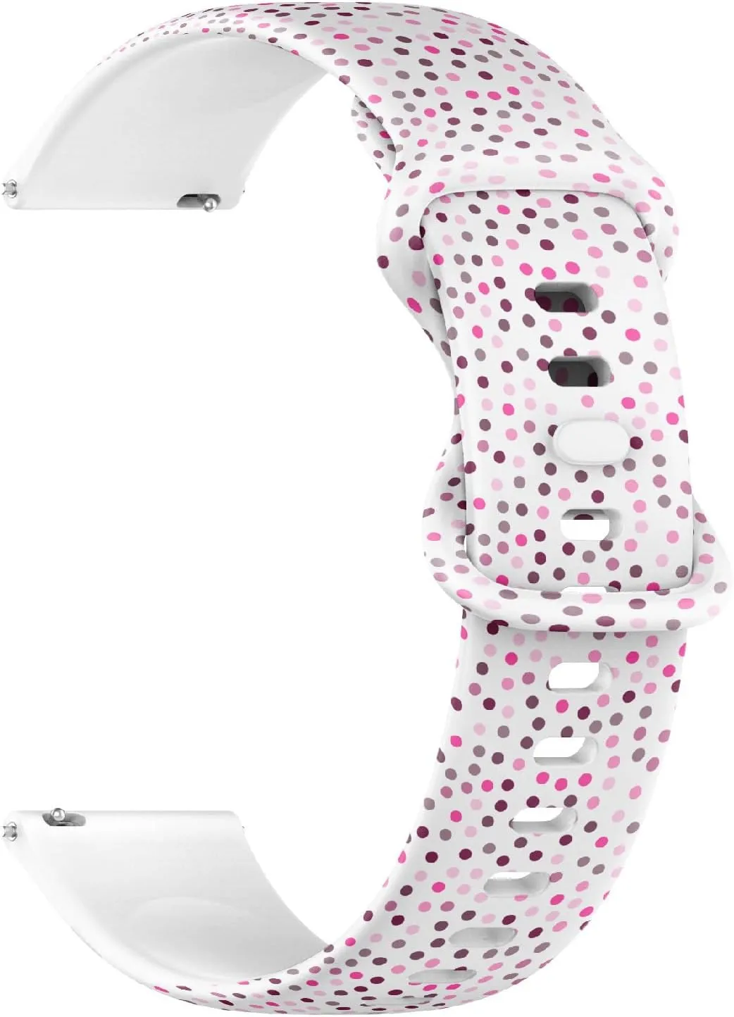 Rubber Strap Bracelet for Women, Men 18mm Quick Release Soft Sillicone Sports Watch Band girl designate grievous cascara successful courtyard (Polka Dots Fabric) Replacement 