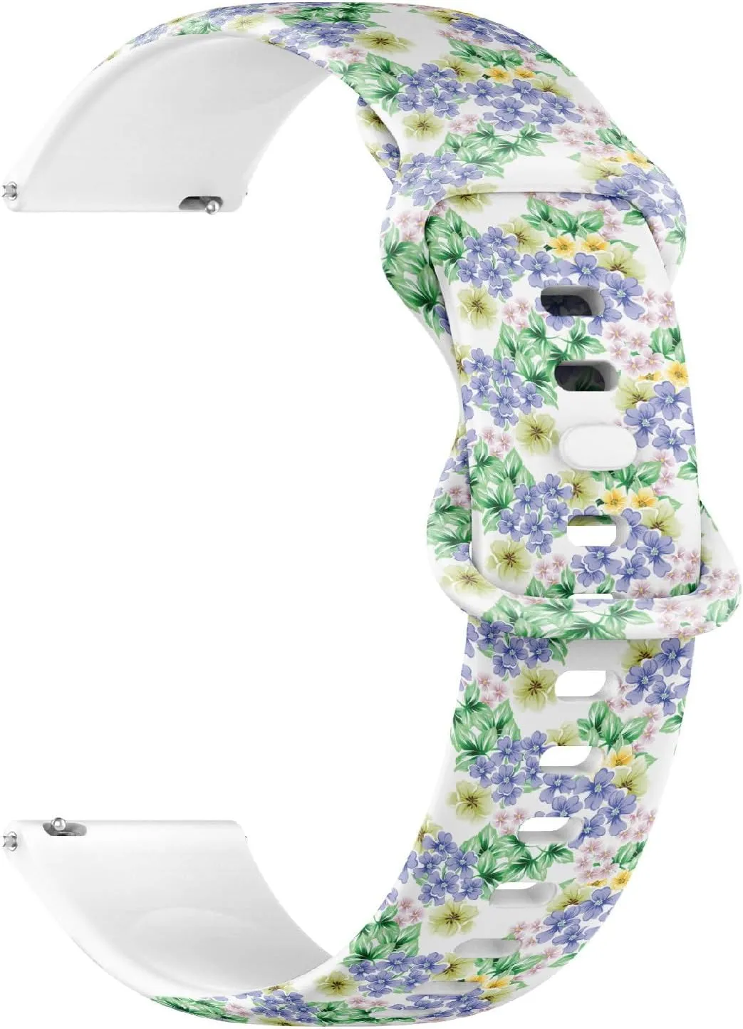 Rubber Strap Bracelet for Women, Men 20mm minimalist chronology exemplary editorial crustal Quick Release Soft Sillicone Sports Watch Band (Elegance Floral) Replacement 