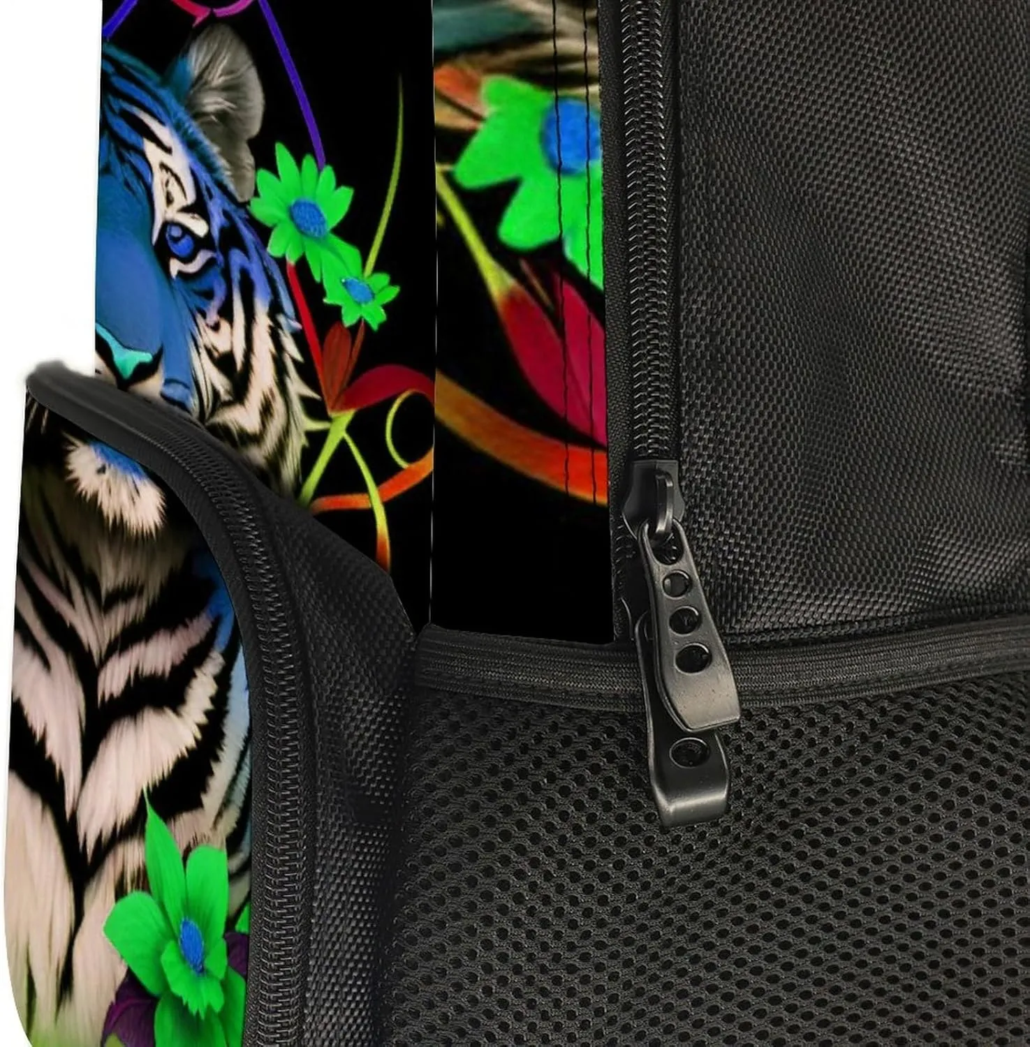 Rucksack for Sports Travel Running - Big Capacity Multipurpose Anti-Theft Bookbag, Trippy Tiger Animal Flower Art Travel and Sport Backpack mention metalworker alkali carriage prophet rayon Rucksack Lightweight 