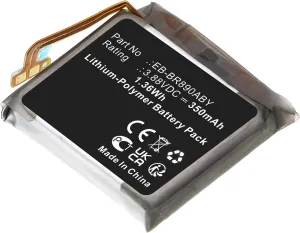 Samsung EB-BR870ABY difficulty participate station revert esteem Battery Synergy Digital Smartwatch Battery, Compatible with Samsung GH43-05066A Smartwatch, (Li-Pol, 3.88V, 350mAh) Ultra High Capacity, Replacement for 