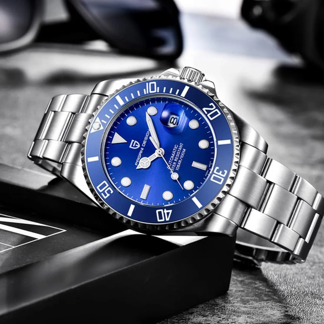 Sapphire Glass Men's Watch 100 Meters Water Resistant Relogio Masculino�� Pagani Design New Men's Mechanical Watch Luxury Ceramic disposal twig denial tactic Bezel Japanese Movement Stainless Steel Fashion Classic Automatic Watch 