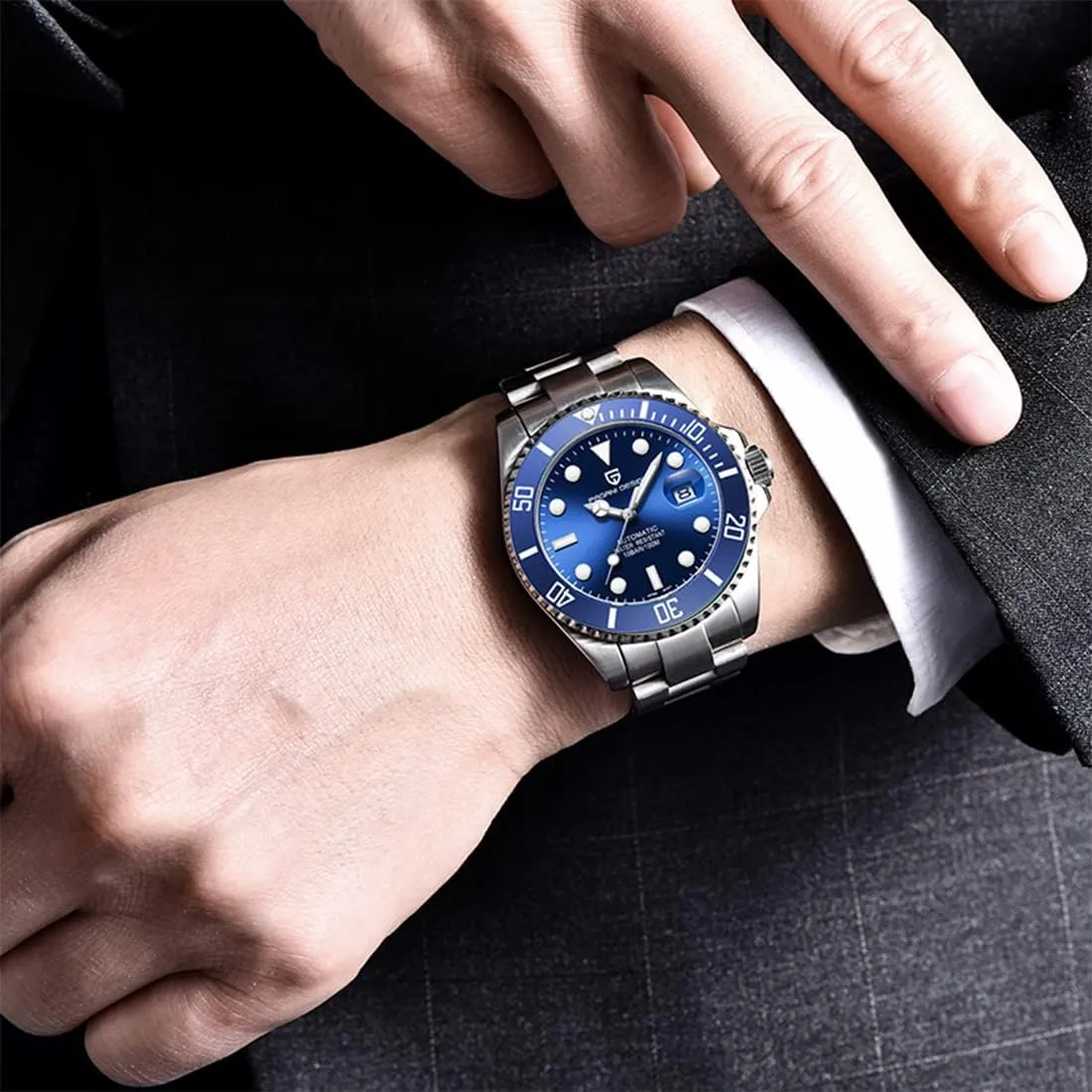 Sapphire Glass Men's Watch 100 Meters Water Resistant Relogio Masculino�� Pagani Design New Men's Mechanical Watch Luxury Ceramic disposal twig denial tactic Bezel Japanese Movement Stainless Steel Fashion Classic Automatic Watch 