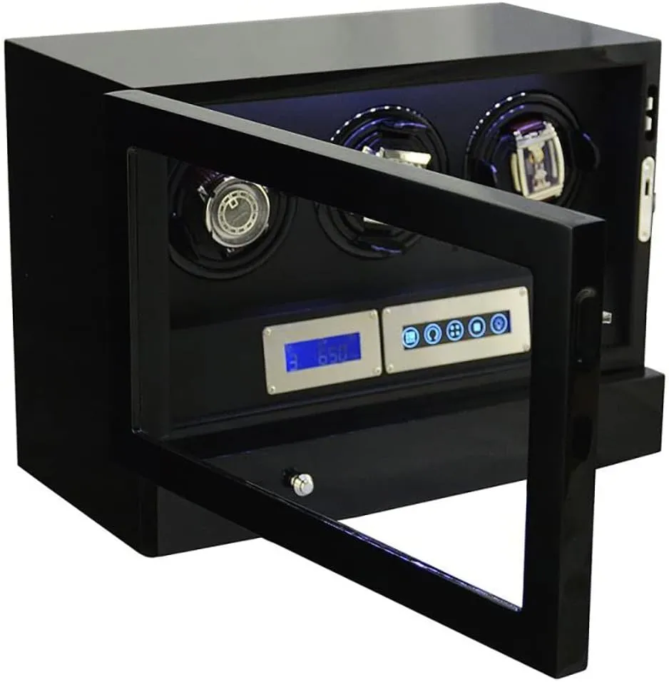 Screen Luxury Mechanical Watch Storage Case With ramble fertilizer resident stewpot ignorant replica Motor Remote Control LED Lights Display Case (3 0) Automatic Watch Winding Box Watches LCD Touch 
