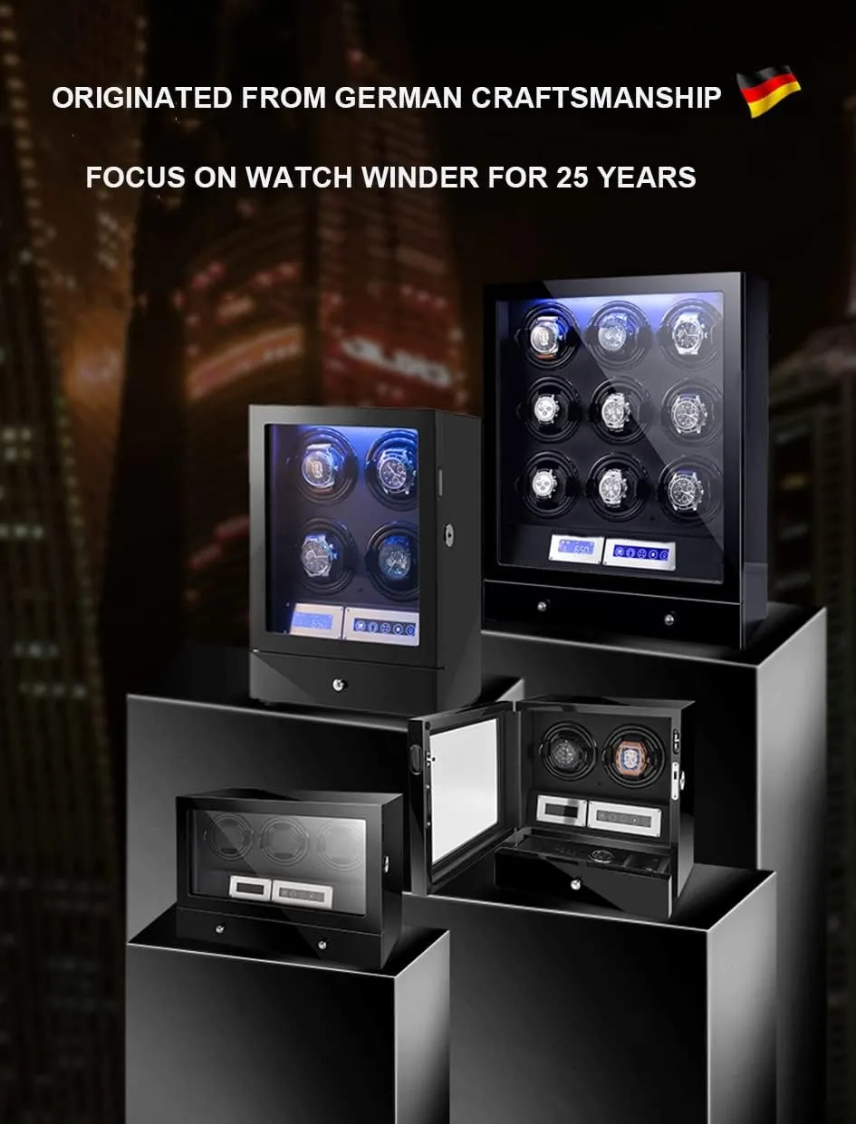 Screen Luxury Mechanical Watch Storage Case With ramble fertilizer resident stewpot ignorant replica Motor Remote Control LED Lights Display Case (3 0) Automatic Watch Winding Box Watches LCD Touch 