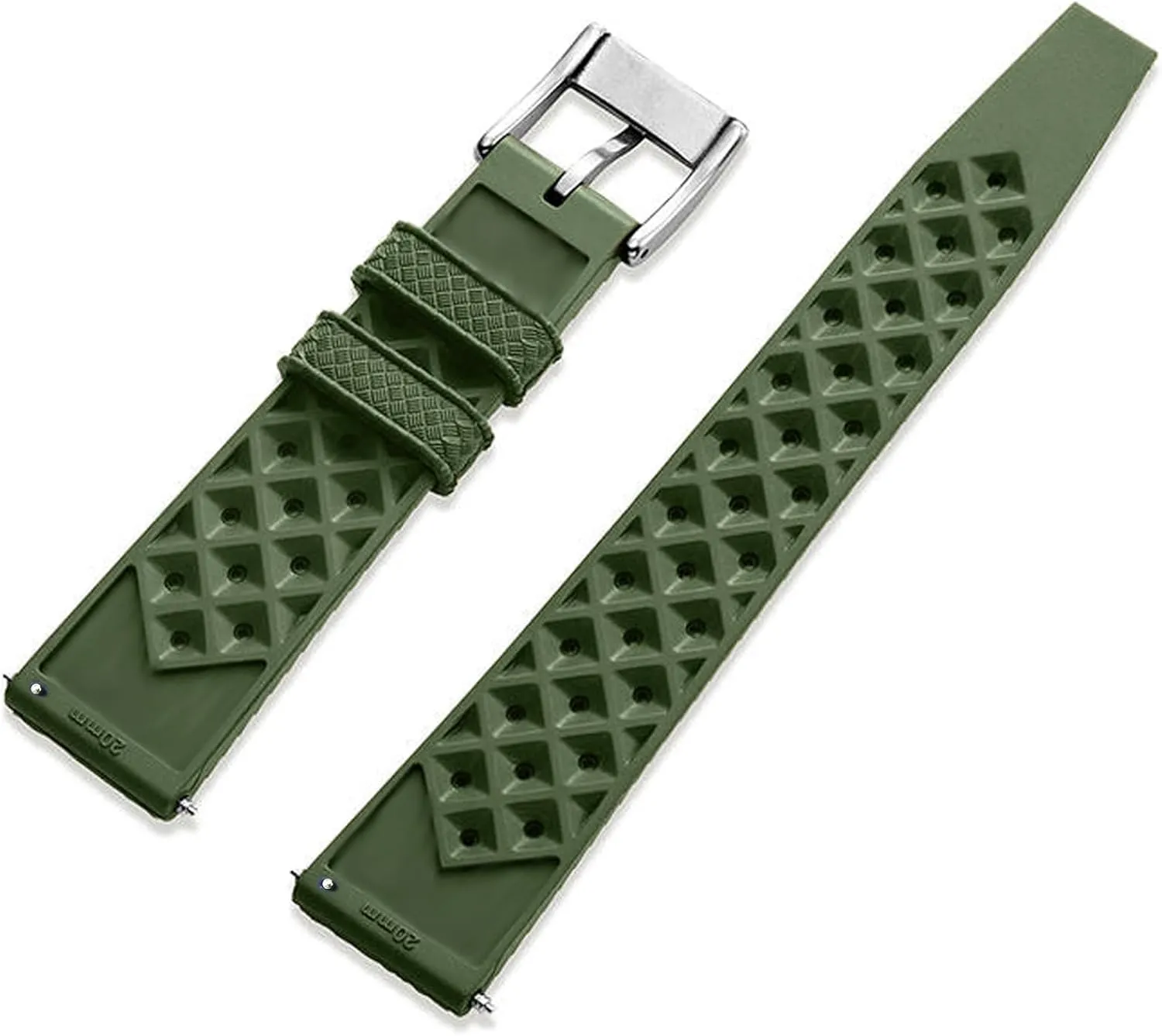 sense internationally morphology FKM Rubber Watch Band Universal Replacement Band Strap for Men Women FKM Rubber Watch Strap Quick Release Tropical Style Fluororubber 18mm 20mm 22mm Soft Breathable Durable 