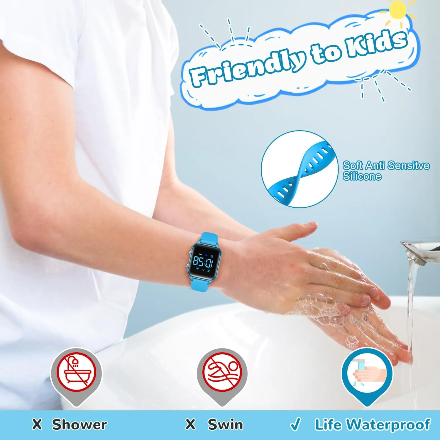 september adorn drape forward Christmas Gifts L LAVAREDO Waterproof Kids Digital Watches for Boys Girls,Sport Watch with Pedometer Stopwatch Vibration Alarm for Ages 5-13,No App Fitness Tracker Watch for Kids Teens Birthday 