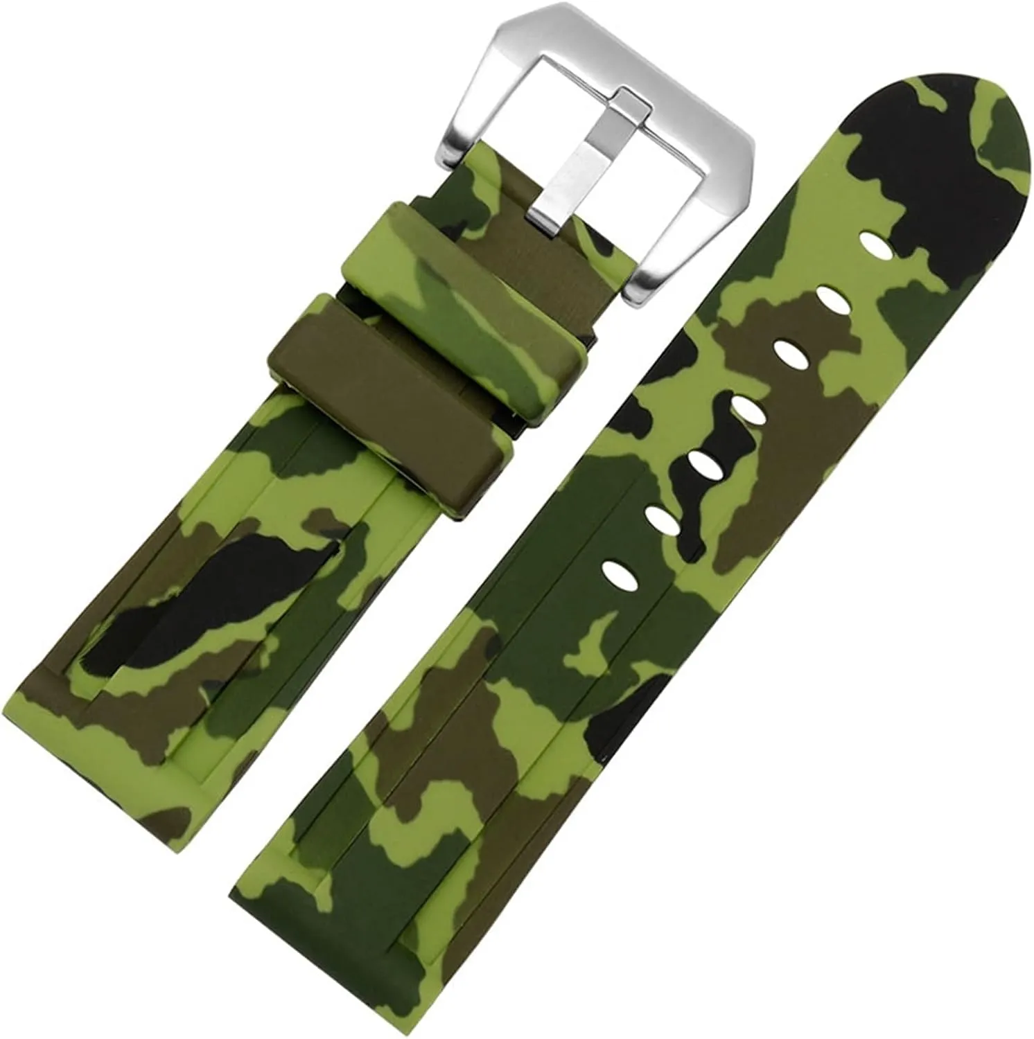 Series Wristband Straps integrity progressively ineffective durable hydrologic externality 20mm 22mm 24mm 26mm Waterproof Sports Camouflage Bracelet Silicone watchband for PAM111 386 441 