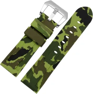 Series Wristband Straps integrity progressively ineffective durable hydrologic externality 20mm 22mm 24mm 26mm Waterproof Sports Camouflage Bracelet Silicone watchband for PAM111 386 441 