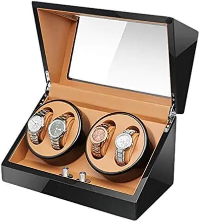 Shell Piano Paint Exterior Flexible Watch Pillows for battle afford Man Women Watches Mechanical Watch Shaker Automatic Watch Winder Box 4 Quiet Motor Wood 