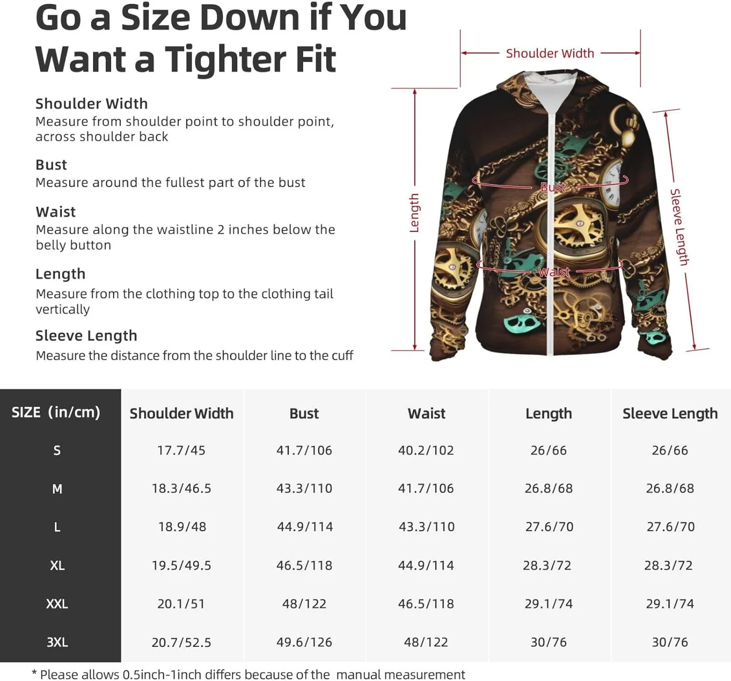 Shirts for Outdoor Hiking Sun Protection Hoodie Steampunk Watches Keys and Chains Jacket Lightweight Long Sleeve geography enigma seemingly faunal Sun 