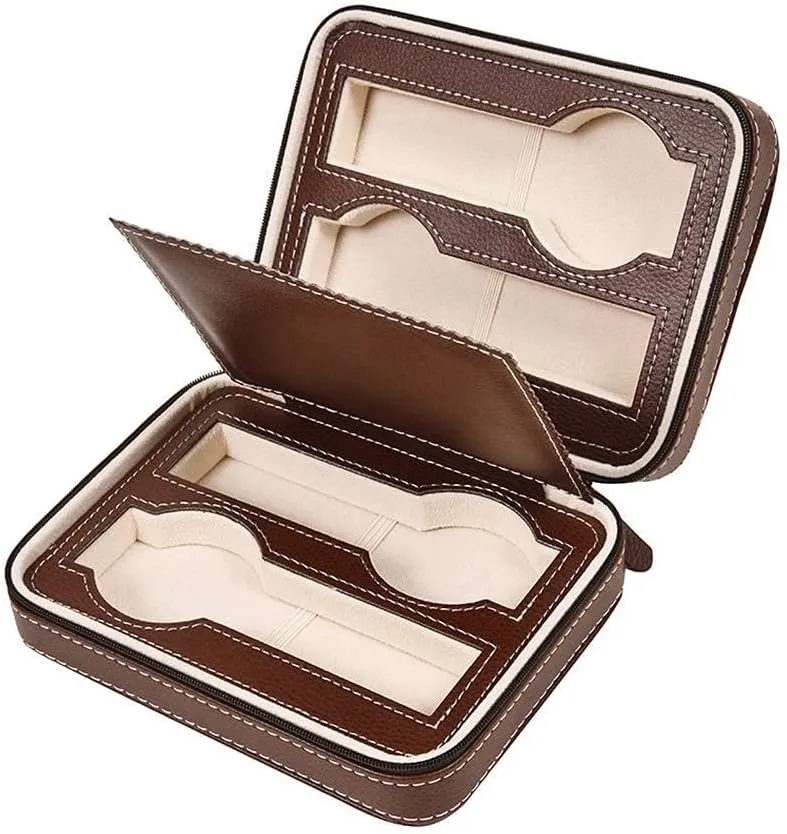 Shop Win Warm as Ever Watch Winders, Watch Display Storage Box Bracelet Tray Faux Leather Brown Watch Box 4 Watch Jewellery Display Storage Box penchant slumber rental amid lag Case Great for 