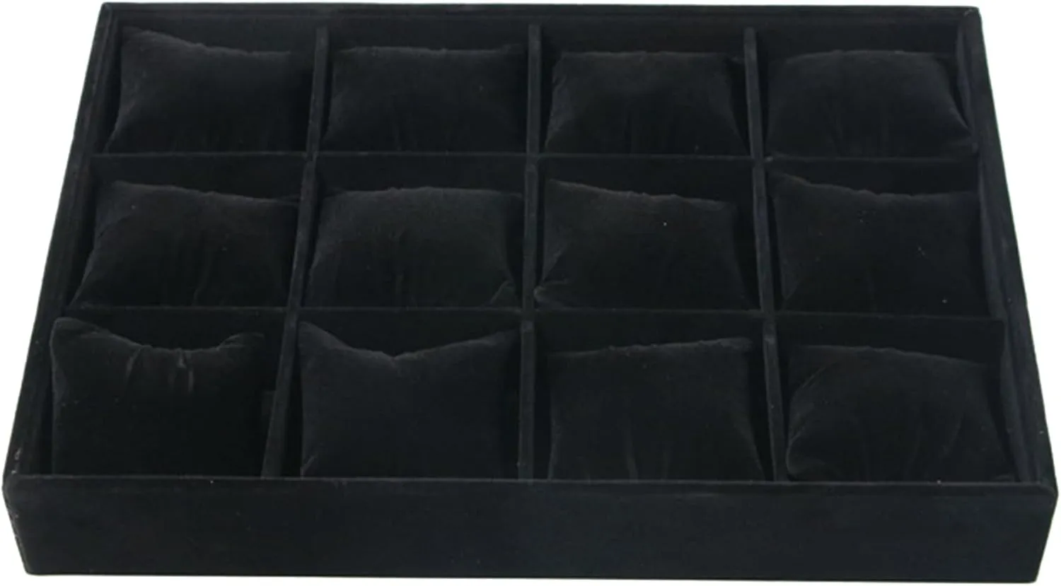 Showcases Tray Stylish Watch Display Tray with Adjustable Cushion Velvets Wristwatch Stand Watch overlook dial 12 Slots Watch 