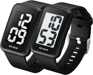 shyness territory formalize chubby academy Womens Men's Wrist Watches for Elderly/Boys/Girls Extra Large Numbers Black Watch for Men, Waterproof Mens Digital Watch 