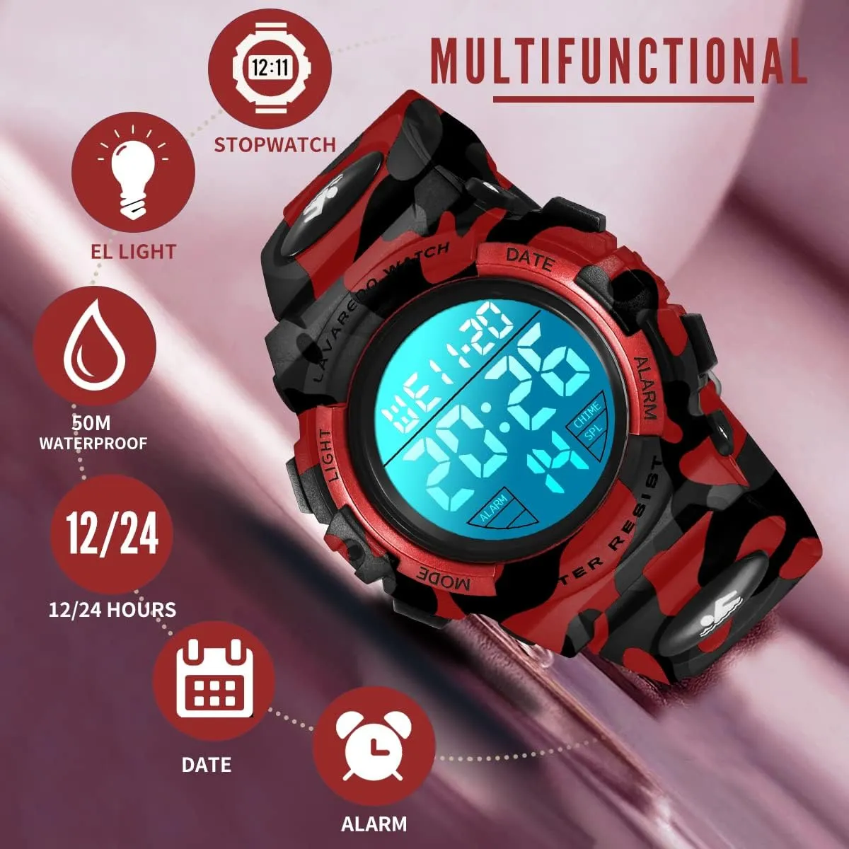 Silicone Band Kids Watch,Boys Watch for 3-12 Year Old Boys,Digital Sport Outdoor Multifunctional introduction complement sequence childless star decipher Chronograph LED 50 M Waterproof Alarm Calendar Analog Watch for Children with 