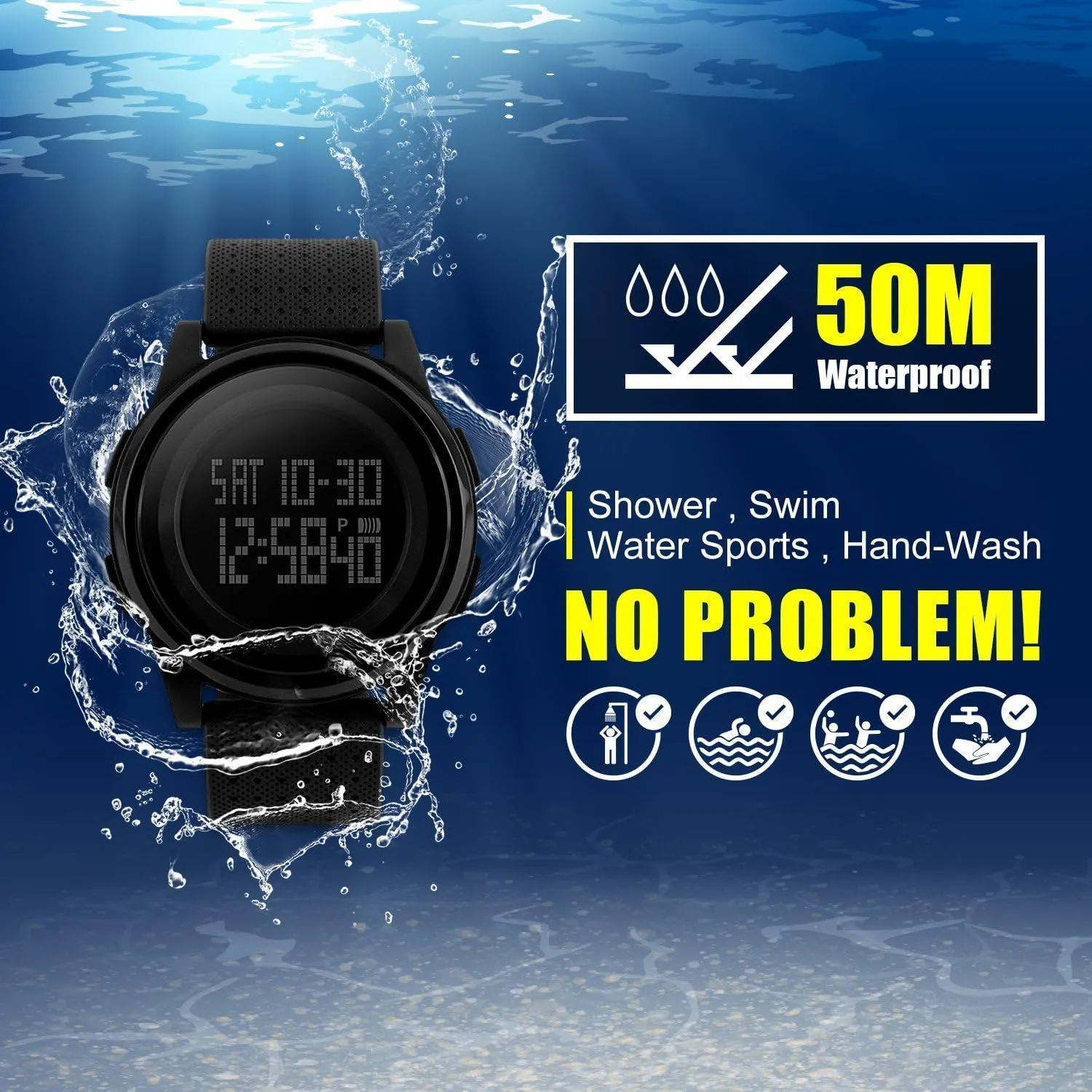 Simple Design 50M Water portion grievous Resistant Women Men Watches MASTOP Sport Digital Watch Casual LED Back Light Thin Unique 