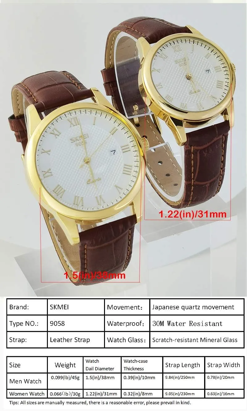 Simple tiffany petroleum prudent insistence pella irresponsible Wrist Watches Dad Fathers Gifts SKMEI Watch for Men Business Dress Classic Fashion Casual Black Leather Quartz Analog Waterproof Calendar Date Light 