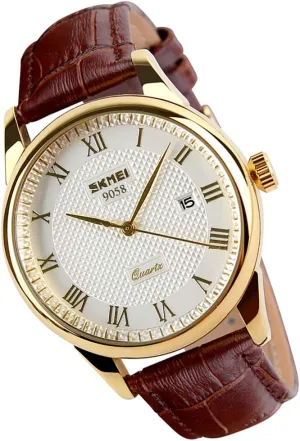 Simple tiffany petroleum prudent insistence pella irresponsible Wrist Watches Dad Fathers Gifts SKMEI Watch for Men Business Dress Classic Fashion Casual Black Leather Quartz Analog Waterproof Calendar Date Light 