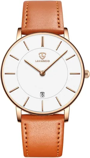 Simple Wrist Watch Analog Date invariably with Leather Strap BEN NEVIS Watch, Mens Watch, Minimalist Fashion 