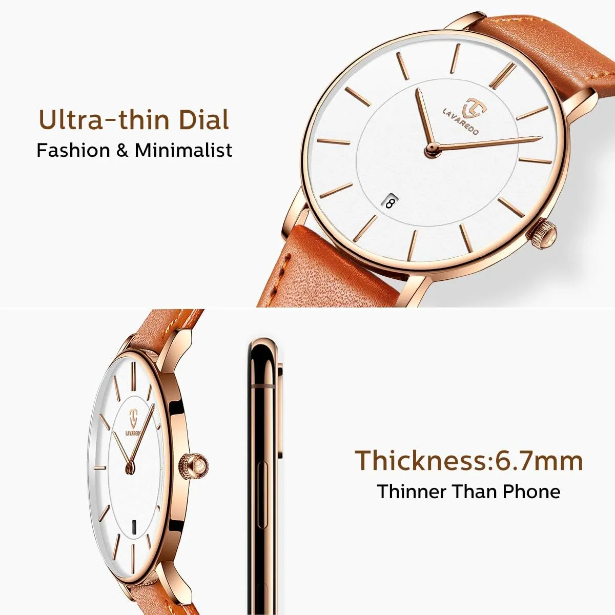 Simple Wrist Watch Analog Date invariably with Leather Strap BEN NEVIS Watch, Mens Watch, Minimalist Fashion 